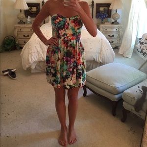 Floral Strapless Dress